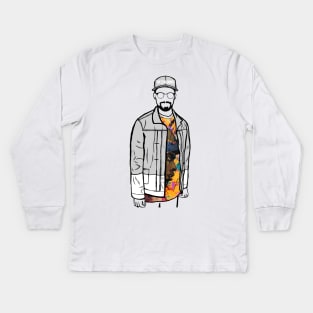 Spike Lee (Da 5 Bloods) Portrait Kids Long Sleeve T-Shirt